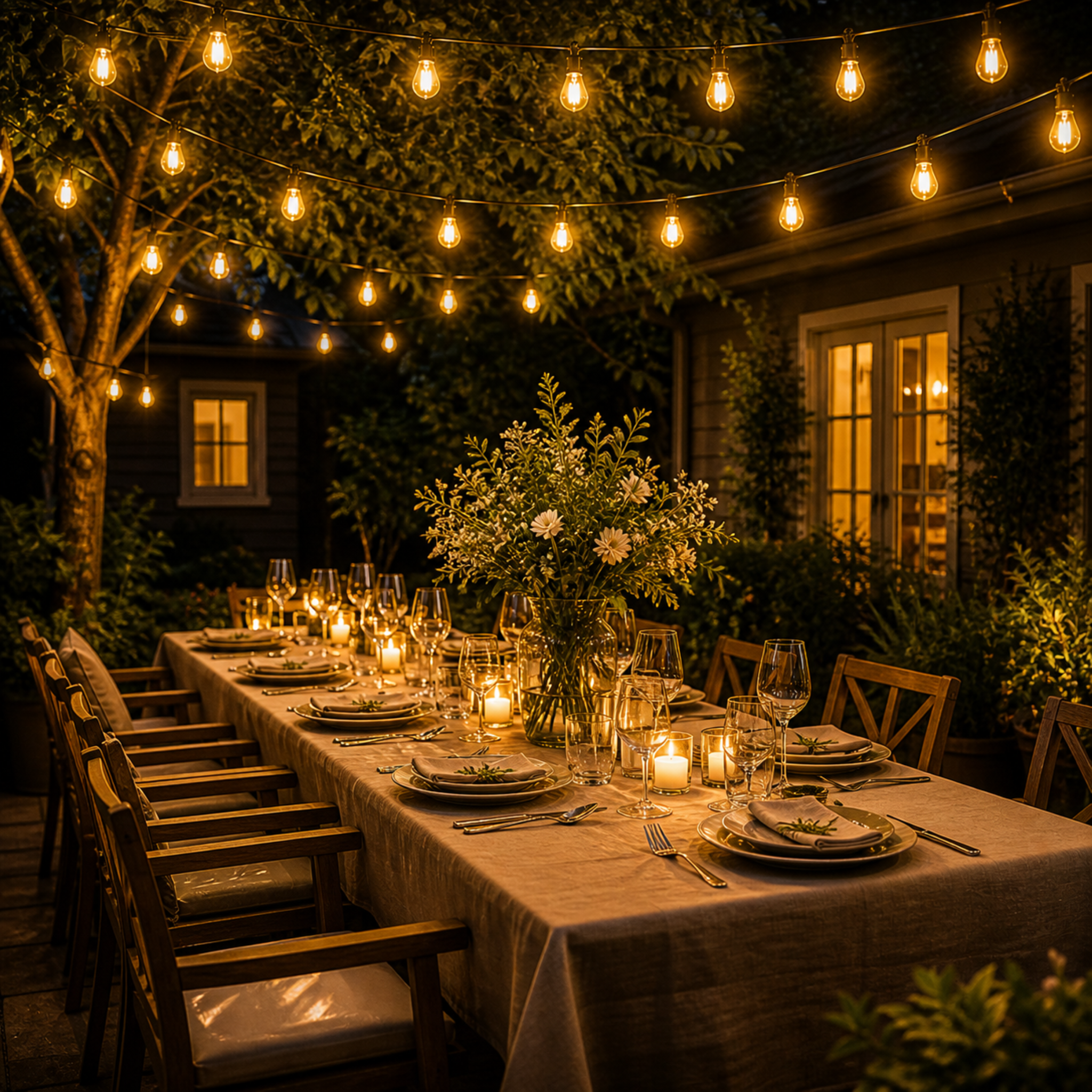 Guirlande lumineuse solaire LED 5-10 m extérieur étanche pour jardin camping terrasse style vintage Edison | Koossa