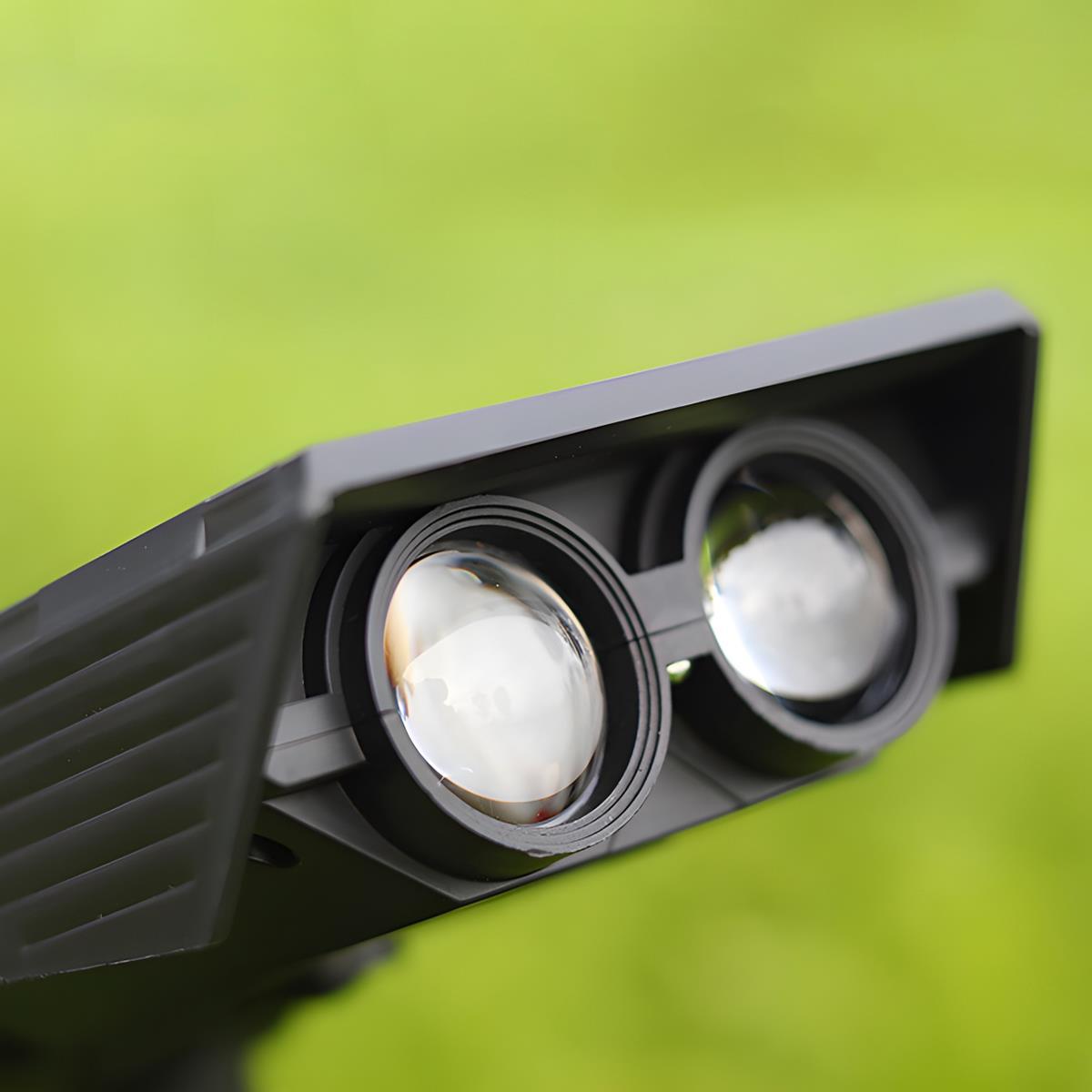 Spot solaire LED à faisceau réglable étanche IP65 blanc chaud pour gazon bordures façade jardin éclairage | Koossa