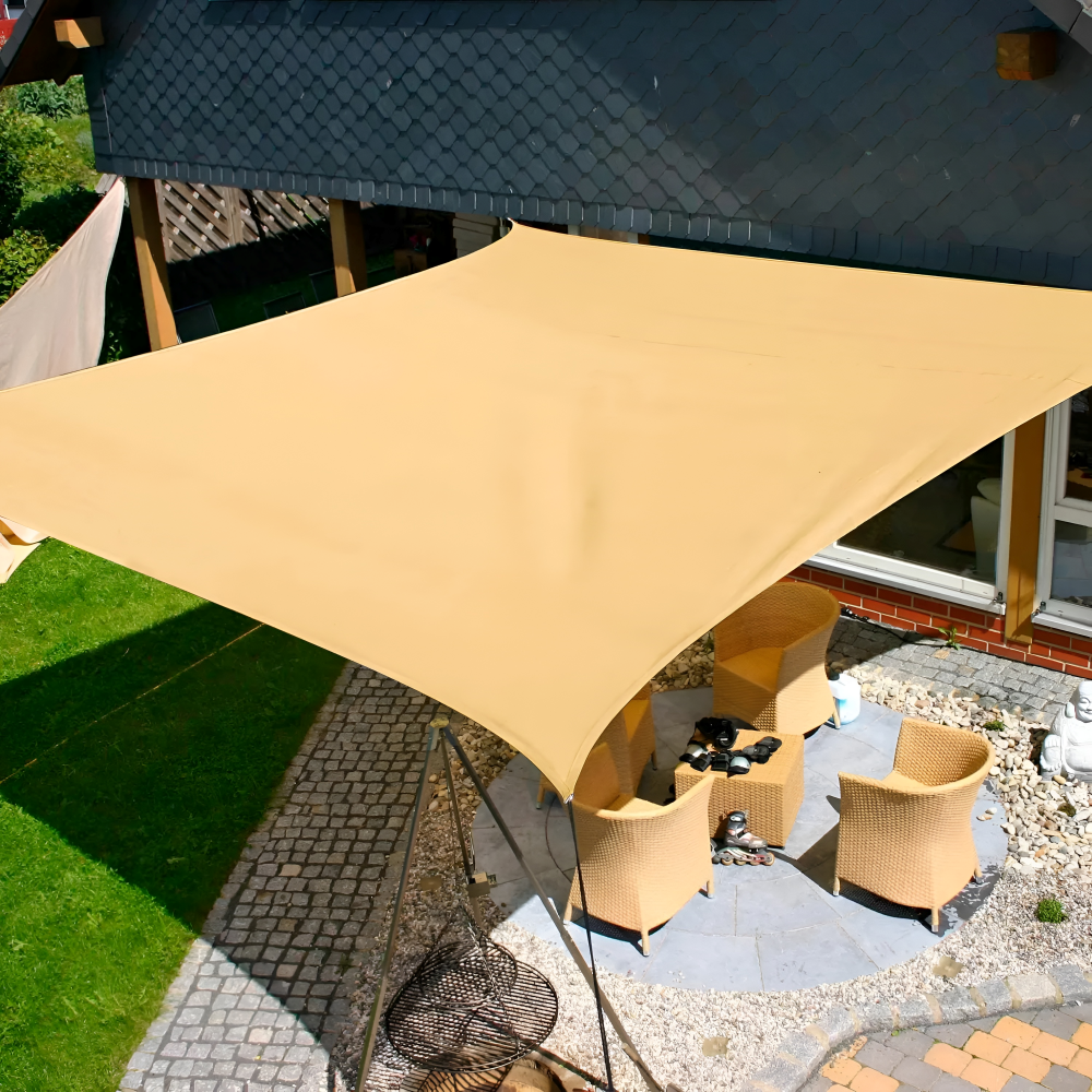 Voile d'ombrage rectangulaire imperméable et anti-UV pour jardin terrasse balcon pergola grand format | Koossa