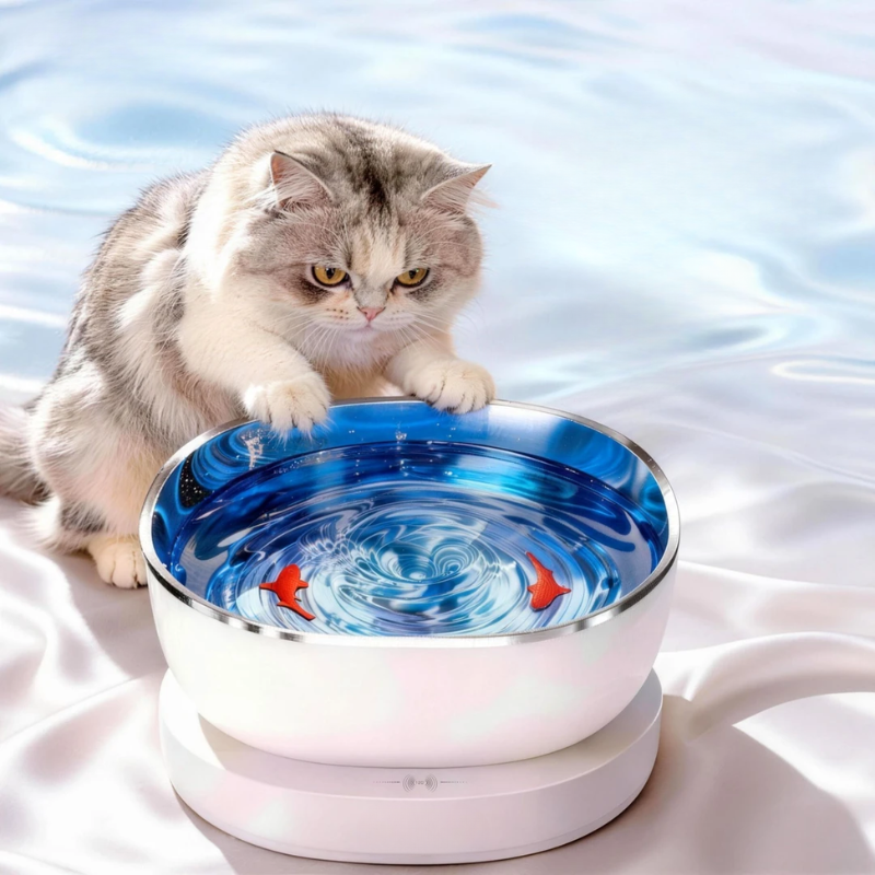 Cat Water Fountain Wireless Magnetic Pump Silent Filter Low-Water Sensor Dishwasher Safe Auto Drinking Dispenser | Koossa