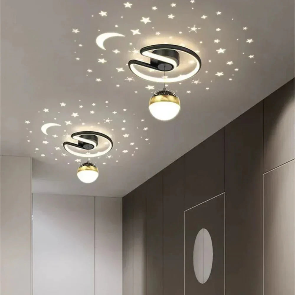 Plafonnier LED dimmable effet ciel étoilé moderne pour salon chambre décoration lumineuse ambiance zen | Koossa