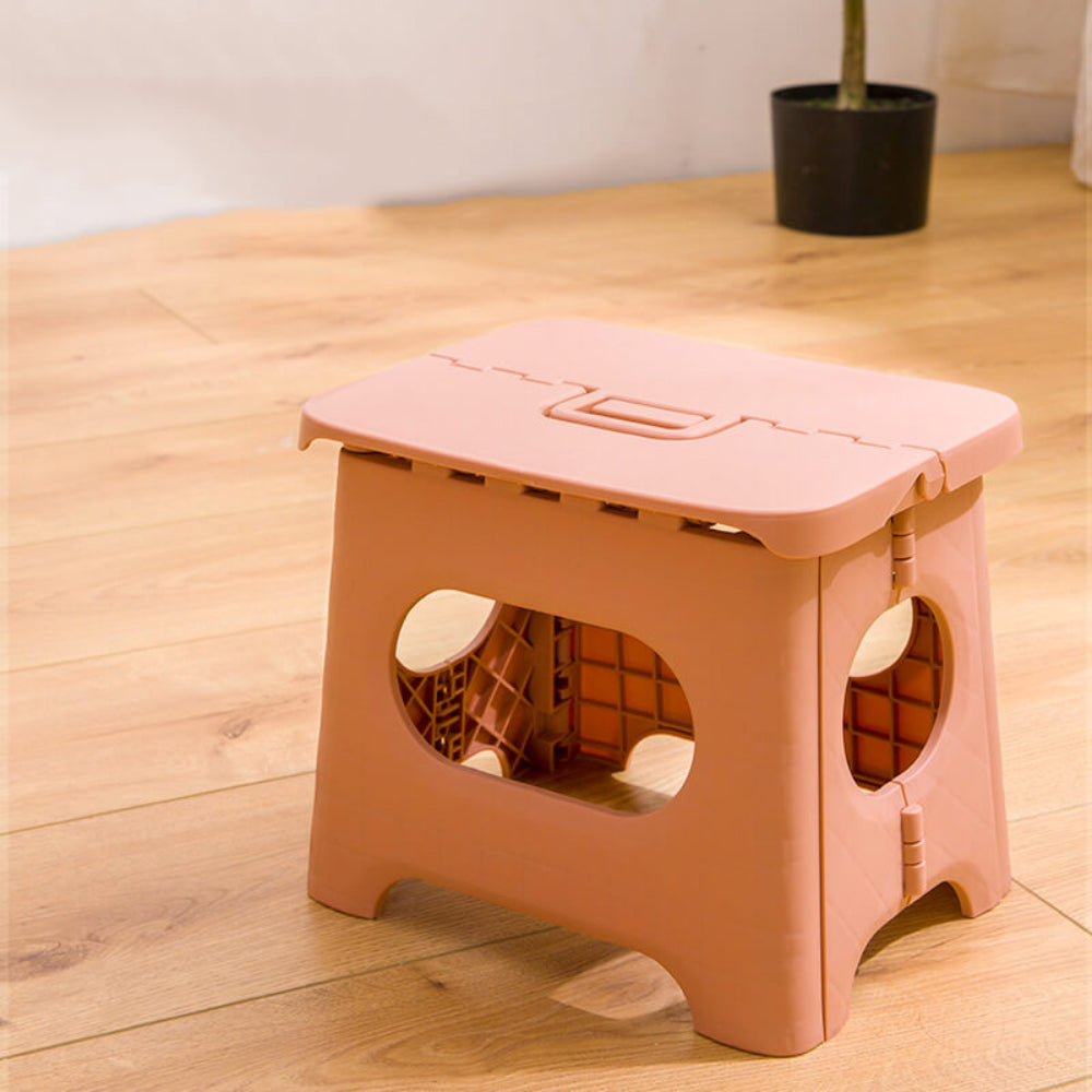 Folding Step Stool with Handle, Portable Collapsible Footstool for Kitchen, Bathroom, Kids & Adults, Non-Slip Lightweight Stepping Aid | Lonoma