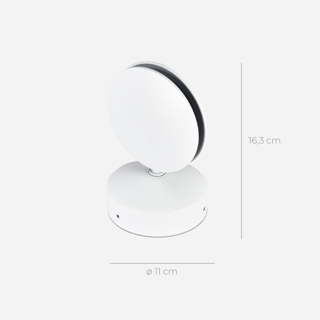 Applique murale LED orientable 360° aluminium blanc chaud éclairage d'accentuation mural intérieur moderne | Koossa