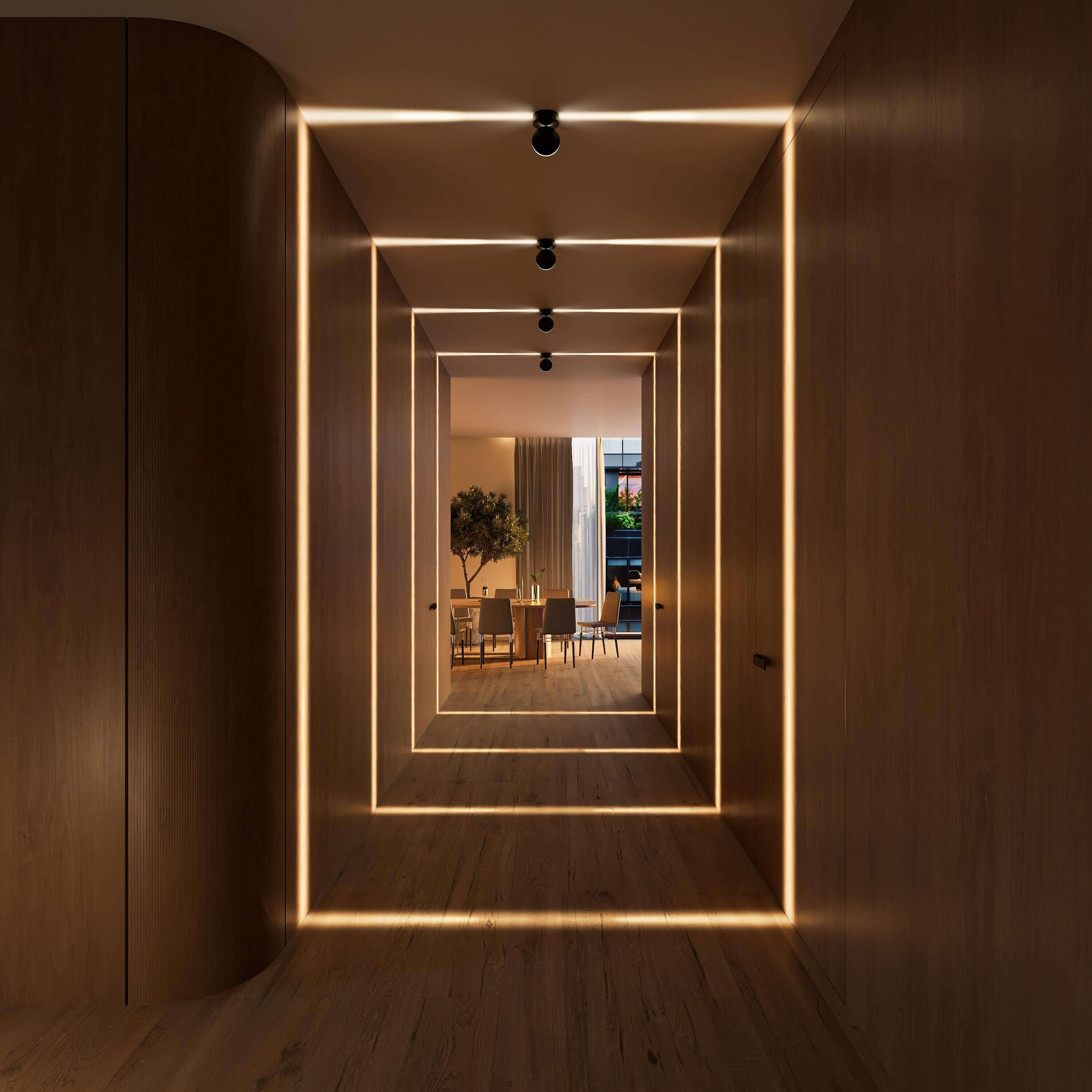 Applique murale LED orientable 360° aluminium blanc chaud éclairage d'accentuation mural intérieur moderne | Koossa