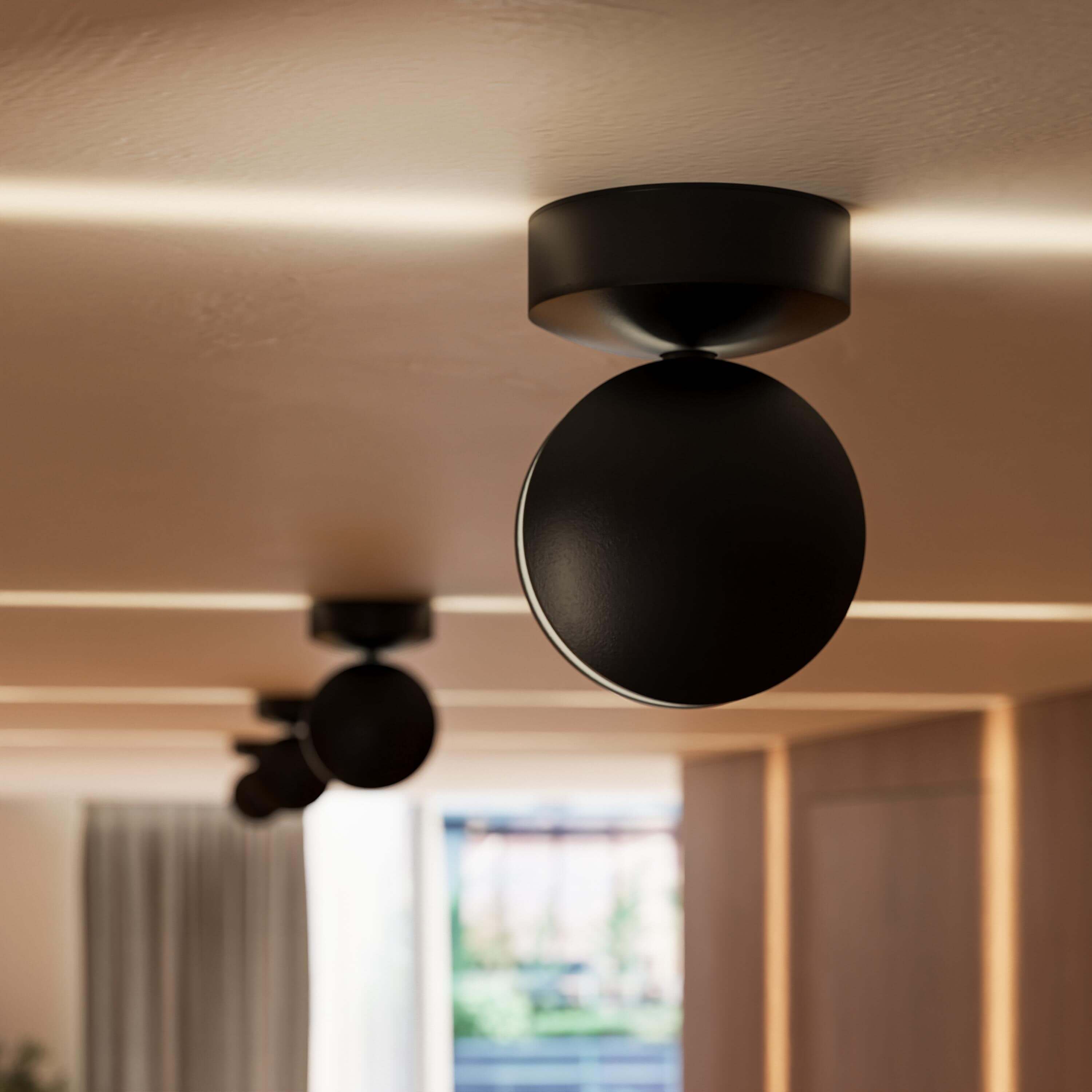 Applique murale LED orientable 360° aluminium blanc chaud éclairage d'accentuation mural intérieur moderne | Koossa