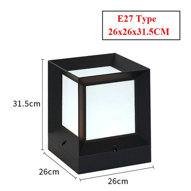 Borne lumineuse extérieure LED 12 W noire moderne pour allée portail jardin éclairage fonctionnel contemporain | Koossa