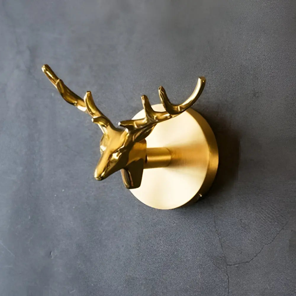 Solid Brass Animal Wall Hook, Gold Finish Decorative Coat Hook for Entryway, Bedroom & Bathroom, Bird, Deer, Dragonfly, Rose Hanger | Lonoma