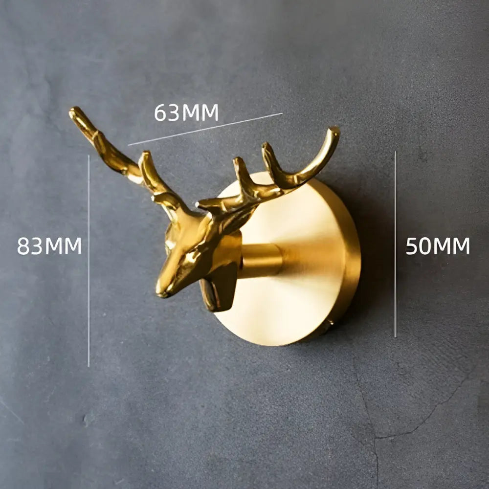 Solid Brass Animal Wall Hook, Gold Finish Decorative Coat Hook for Entryway, Bedroom & Bathroom, Bird, Deer, Dragonfly, Rose Hanger | Lonoma