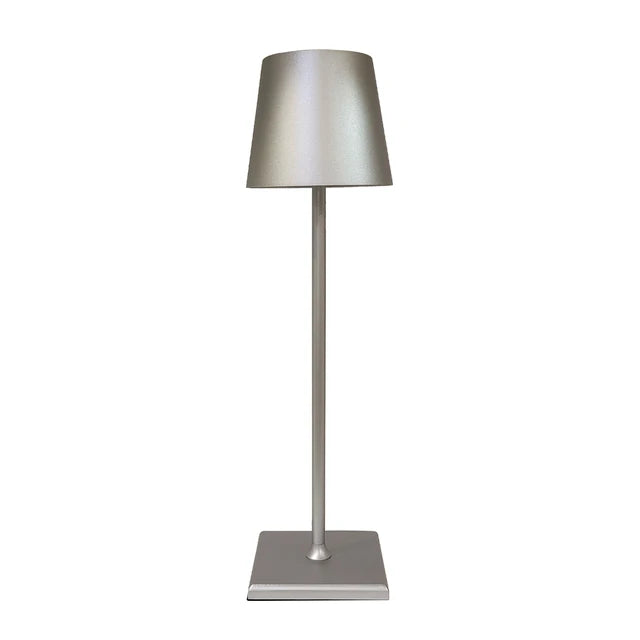 Cordless LED Table Lamp, Rechargeable Dimmable Aluminum Desk Light, Battery Operated for Bedroom, Patio & Restaurant Tables | Lonoma