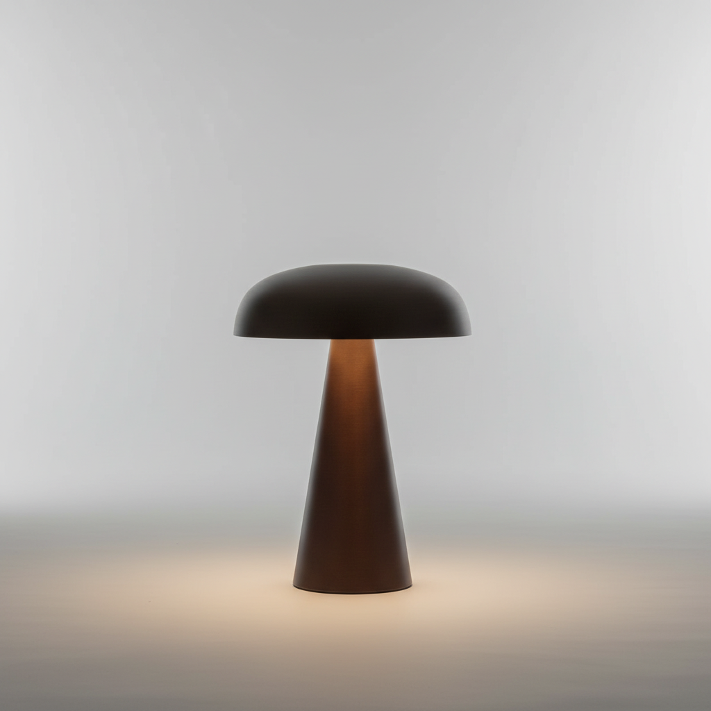 Rechargeable Cordless Mushroom Table Lamp with Touch Dimmer, 3 Brightness Settings, Warm LED Light for Bedroom Living Room Desk | Lonoma