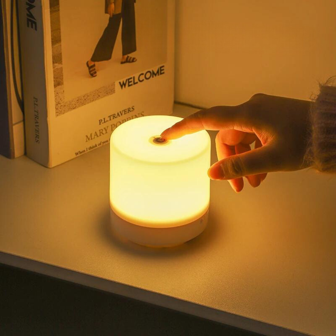 Veilleuse tactile à variation douce 8,5 cm USB rechargeable LED chambre enfant bureau ambiance lumineuse | Koossa