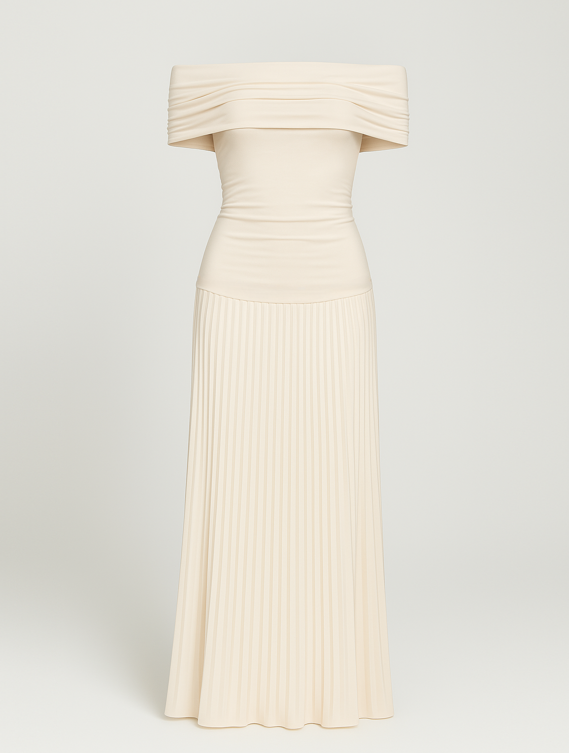 Women's Elegant Pleated Maxi Dress in Luxe Fabric for Special Occasions Weddings Receptions Evening Celebrations Formal Events | Koossa