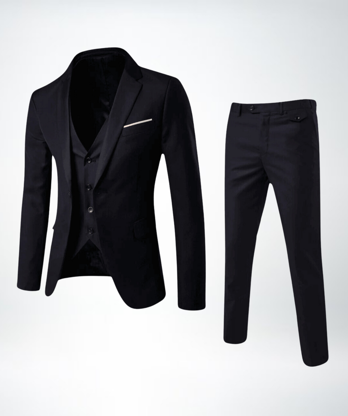 Men's Three-Piece Suit Jacket Vest Pants Set Modern Formal Business Wedding Outfit with Button Closures Multiple Colors Professional Attire | Lonoma