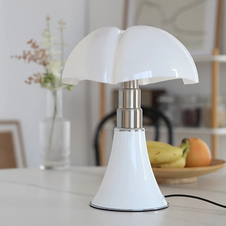 Lampe à Poser LED Modulable Pétale Blanc Mat Noir Brillant Tactile Bureau Chevet Salon Design Contemporain | Koossa