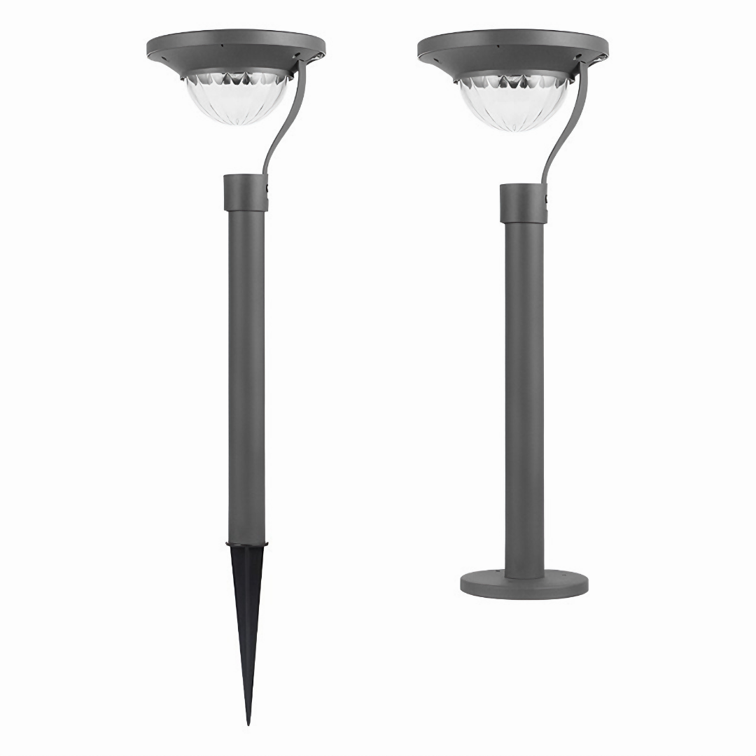 Borne solaire de jardin à détection automatique IP65 avec panneau photovoltaïque pour allée et terrasse | Koossa