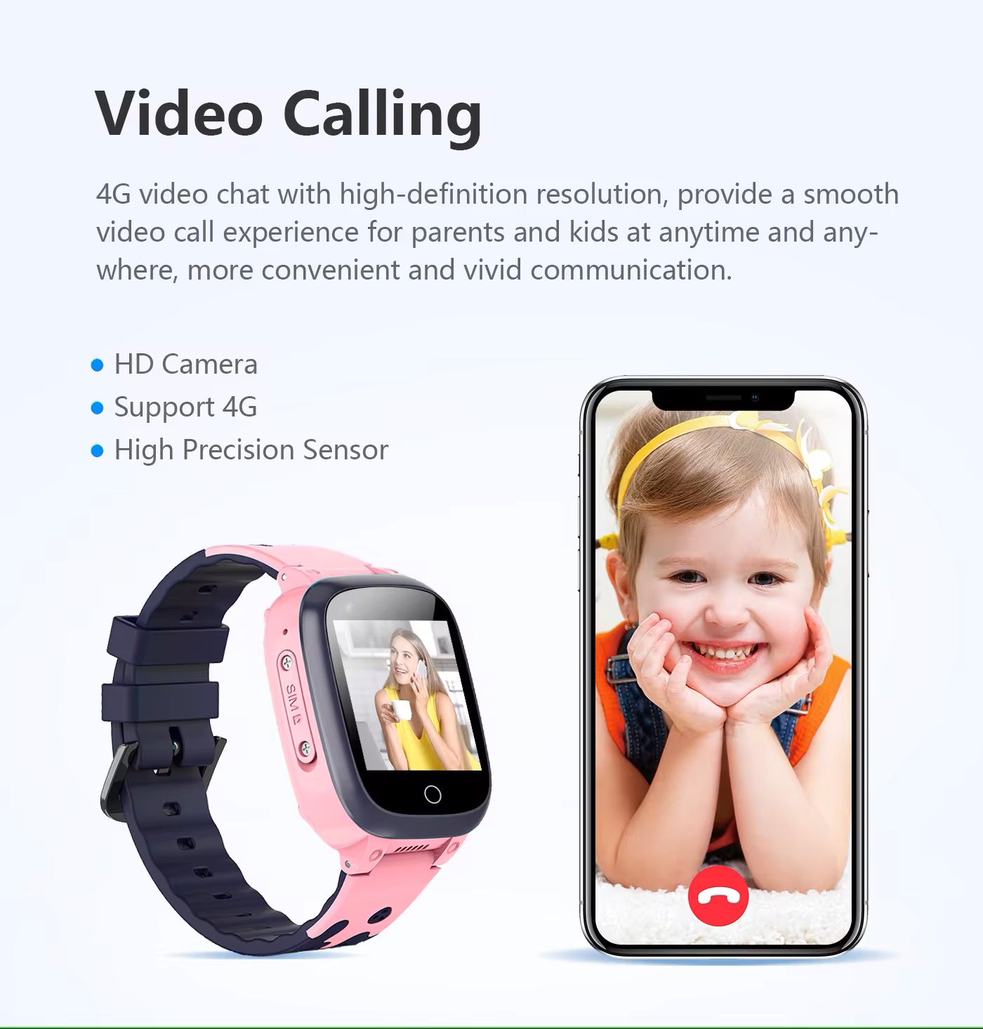 Children's 4G GPS Smartwatch — Video Call & Real-Time Location Tracking with Emergency SOS Button | Koossa