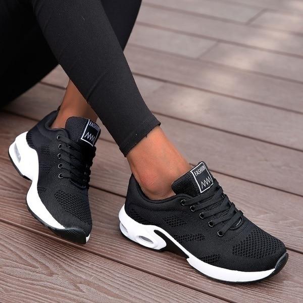 Women's Mesh Air Cushion Trainers – Lightweight Running Sneakers for Active Lifestyles & Everyday Comfort | Koossa