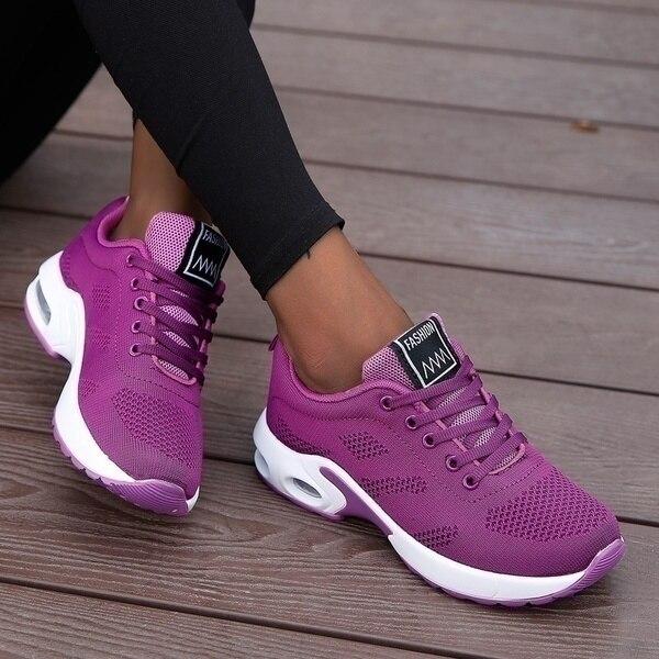 Women's Mesh Air Cushion Trainers – Lightweight Running Sneakers for Active Lifestyles & Everyday Comfort | Koossa