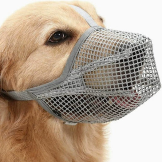 Dog Muzzle Soft Mesh Breathable Adjustable XS S M L XL Drink-Friendly Foldable Public Transport Safe | Koossa