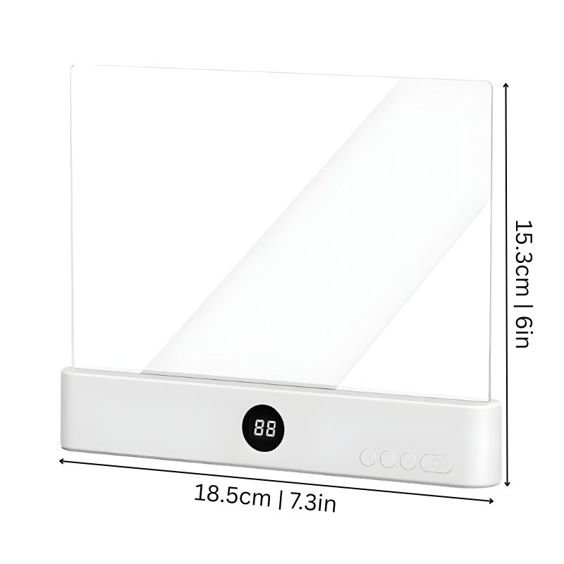 Lampe de lecture LED ultra-fine rechargeable trois intensités avec minuteur éclairage homogène sans ombre | Koossa