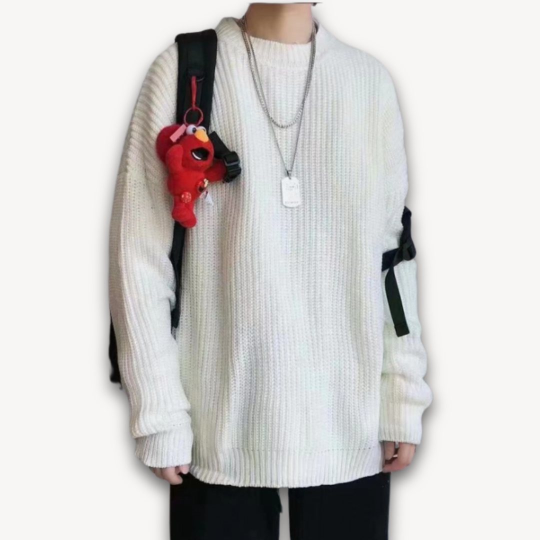Women's Oversized Knitted Jumper in Twelve Colours — Relaxed Drop-Shoulder Pullover with Ribbed Cuffs for Effortless Weekend Style | Koossa