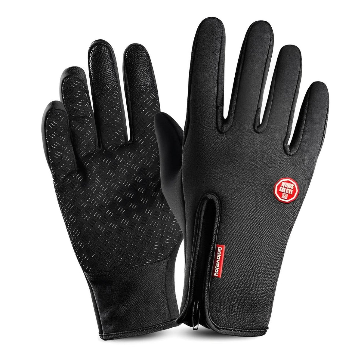 Rechargeable Heated Gloves, 3 Heat Levels, Black Waterproof Windproof Touchscreen Winter Gloves for Skiing, Biking & Cold Weather | Lonoma