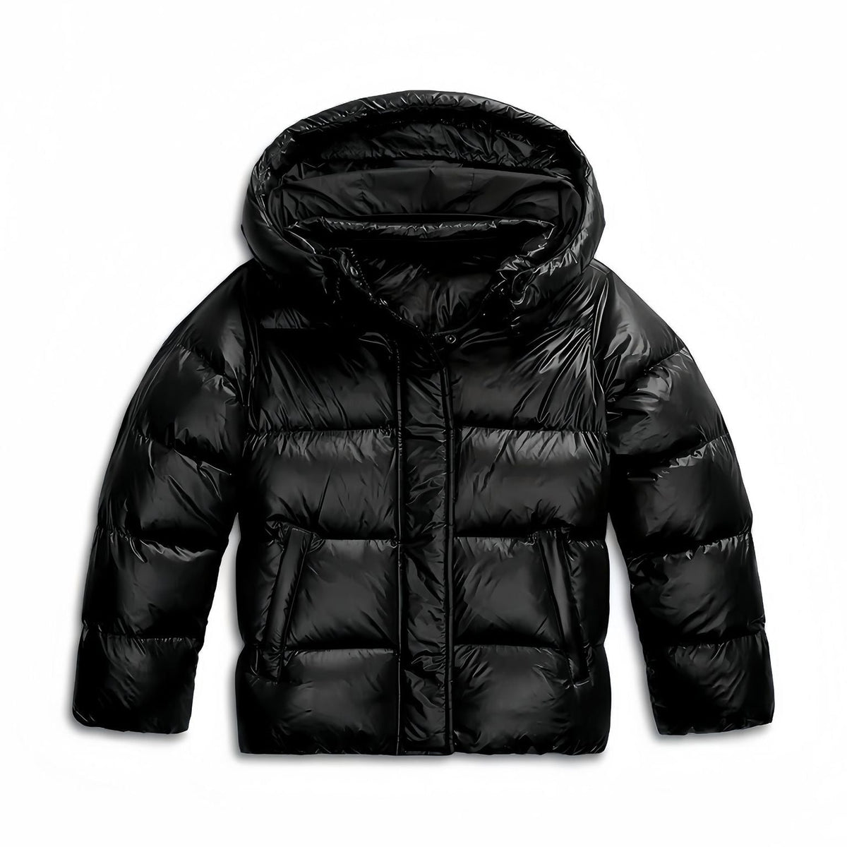 Women's Hooded Puffer Jacket Windproof Quilted Winter Coat with Side Pockets for Cold Weather Everyday Wear | Lonoma