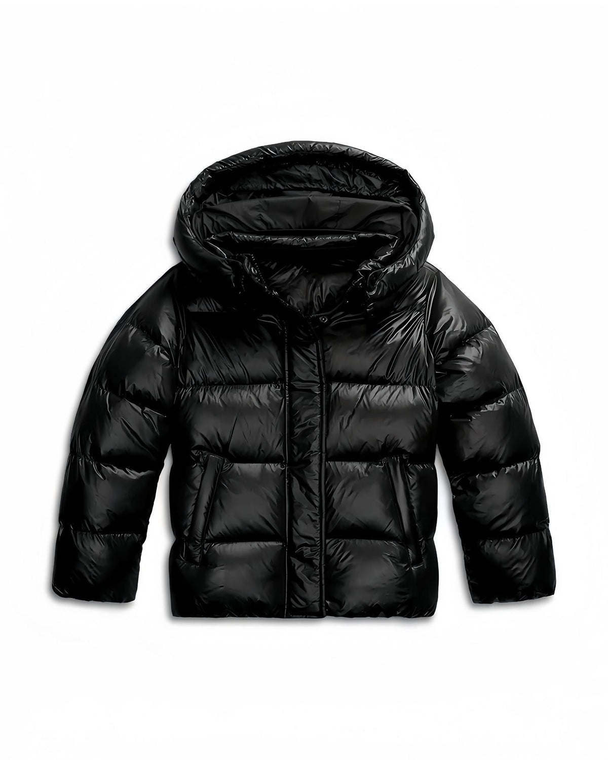 Women's Hooded Puffer Jacket Windproof Quilted Winter Coat with Side Pockets for Cold Weather Everyday Wear | Lonoma