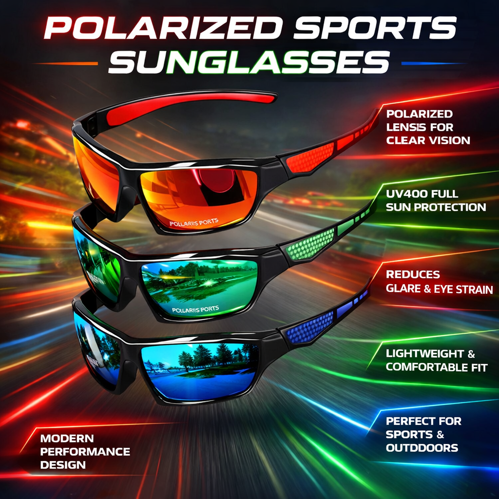 Lunettes Sportives UV400 Verres Polarisés Cyclisme Course Randonnée Légères Confort Optimal Extérieur | Koossa