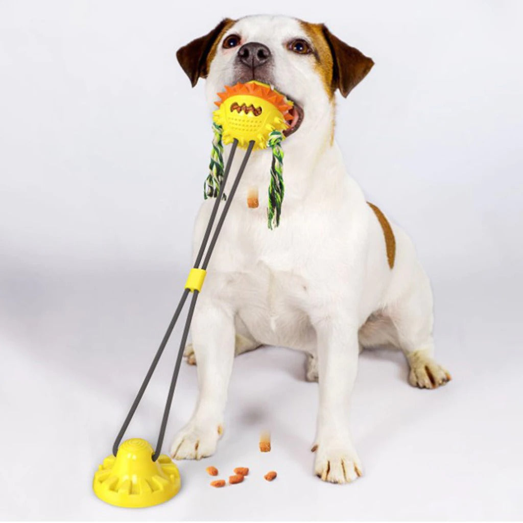 Dog Toy Suction Cup Tug Rope Ball Multi-Function Indoor Outdoor Pull Chew Toy Teeth Cleaning Boredom Buster | Koossa