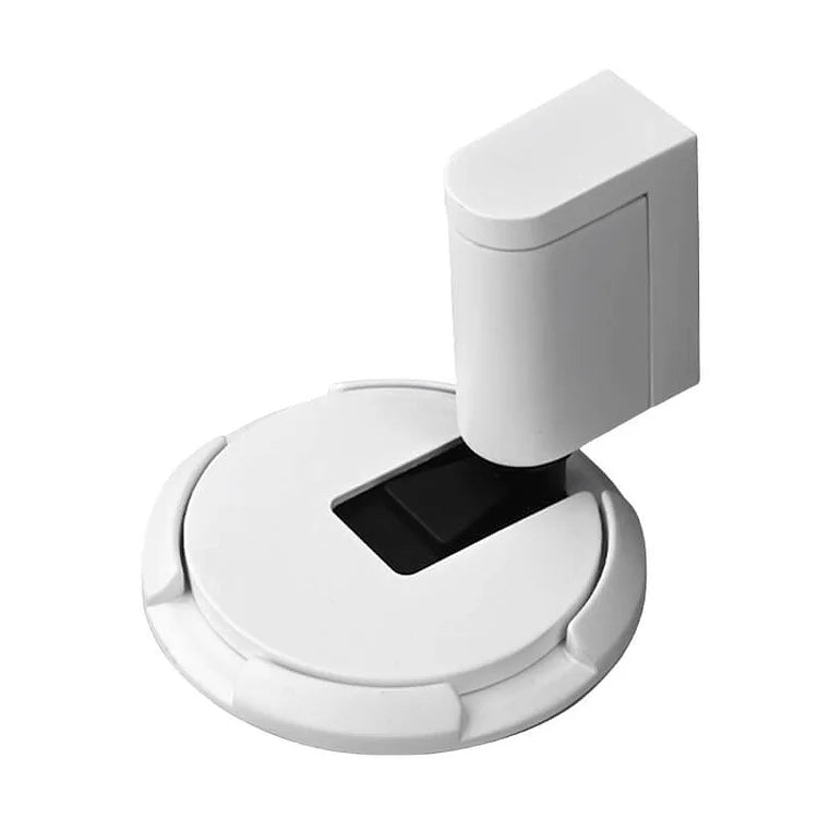 Floor-Mount Door Stopper with Push-Lock Release, Zinc Alloy Door Holder for Bedroom, Office, Hallway, Living Room Doors | Lonoma