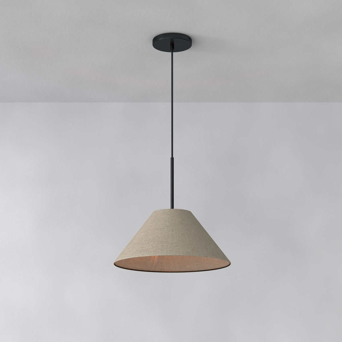 Tapered Glass Hanging Fixture with Metal Canopy – E26 Socket – Dimmable for Dining Room, Island, Entryway | Lonoma