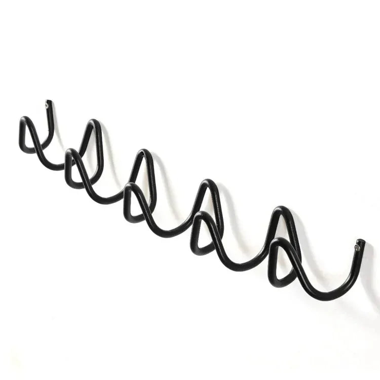 Wavy Wall Mounted Coat Rack with 3 or 5 Hooks, Modern Metal Entryway Hook Rail for Coats, Bags, Scarves & Hats, Hallway Organizer | Lonoma
