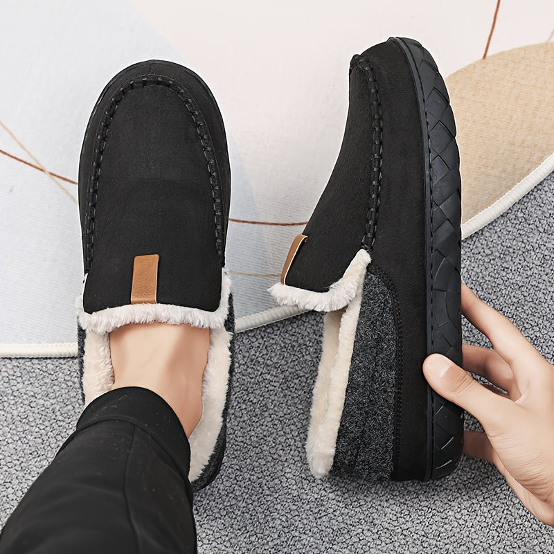 Men's Warm House Slippers — Comfortable Indoor Loafers for Winter Relaxation & Evening Wear | Koossa