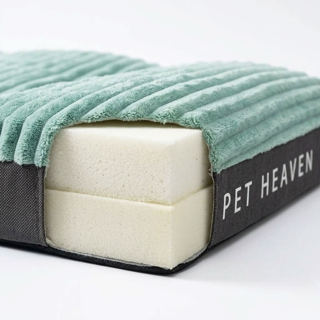 Dog Bed Orthopedic Memory Foam Flakes Washable Cover Anti-Slip Joint Support Senior Pets | Koossa