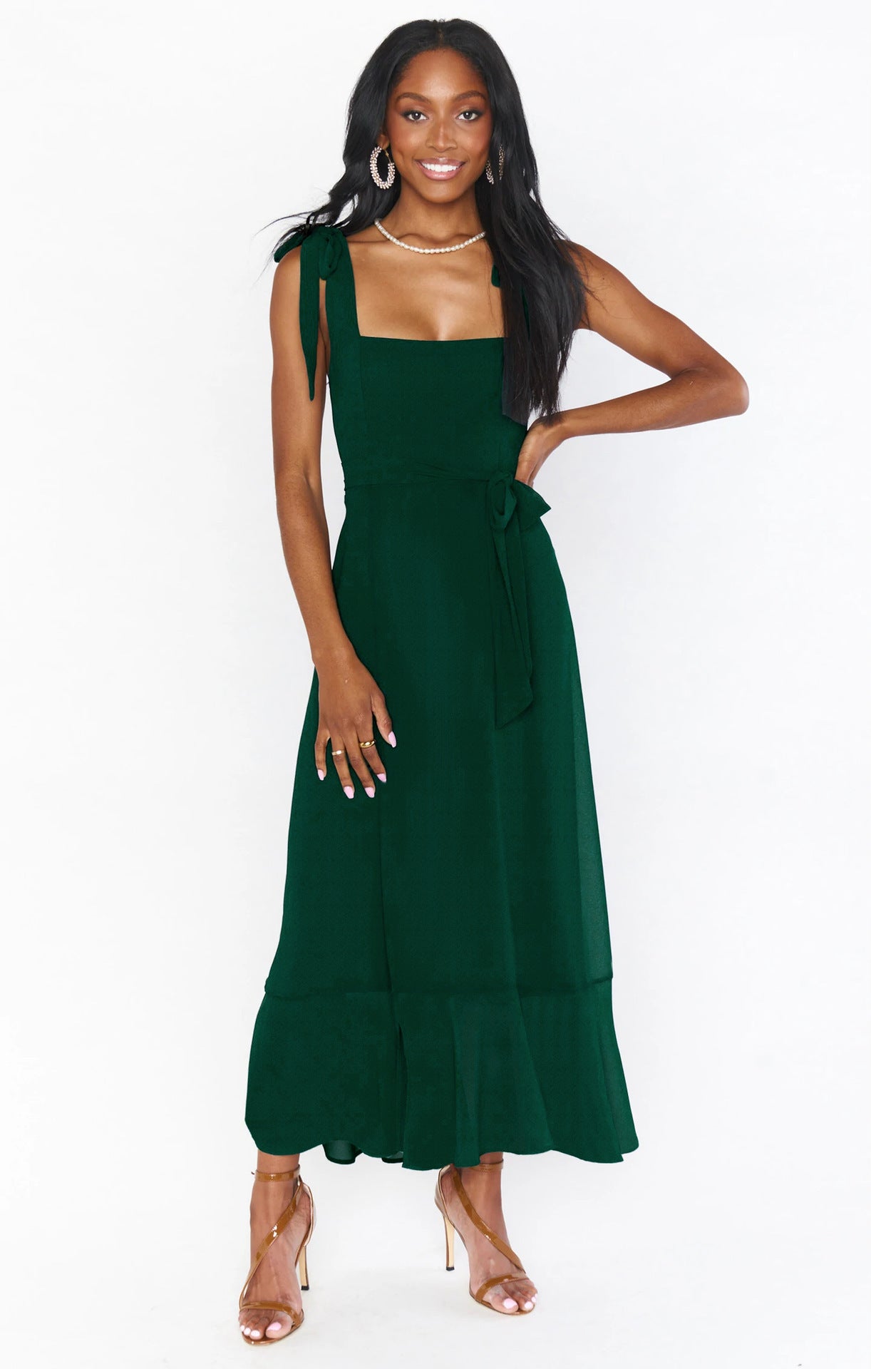 Women's Strapless Bodycon Midi Dress with Lace-Up Detail and Front Slit — Elegant Evening Dress for Cocktail Parties & Special Occasions | Koossa