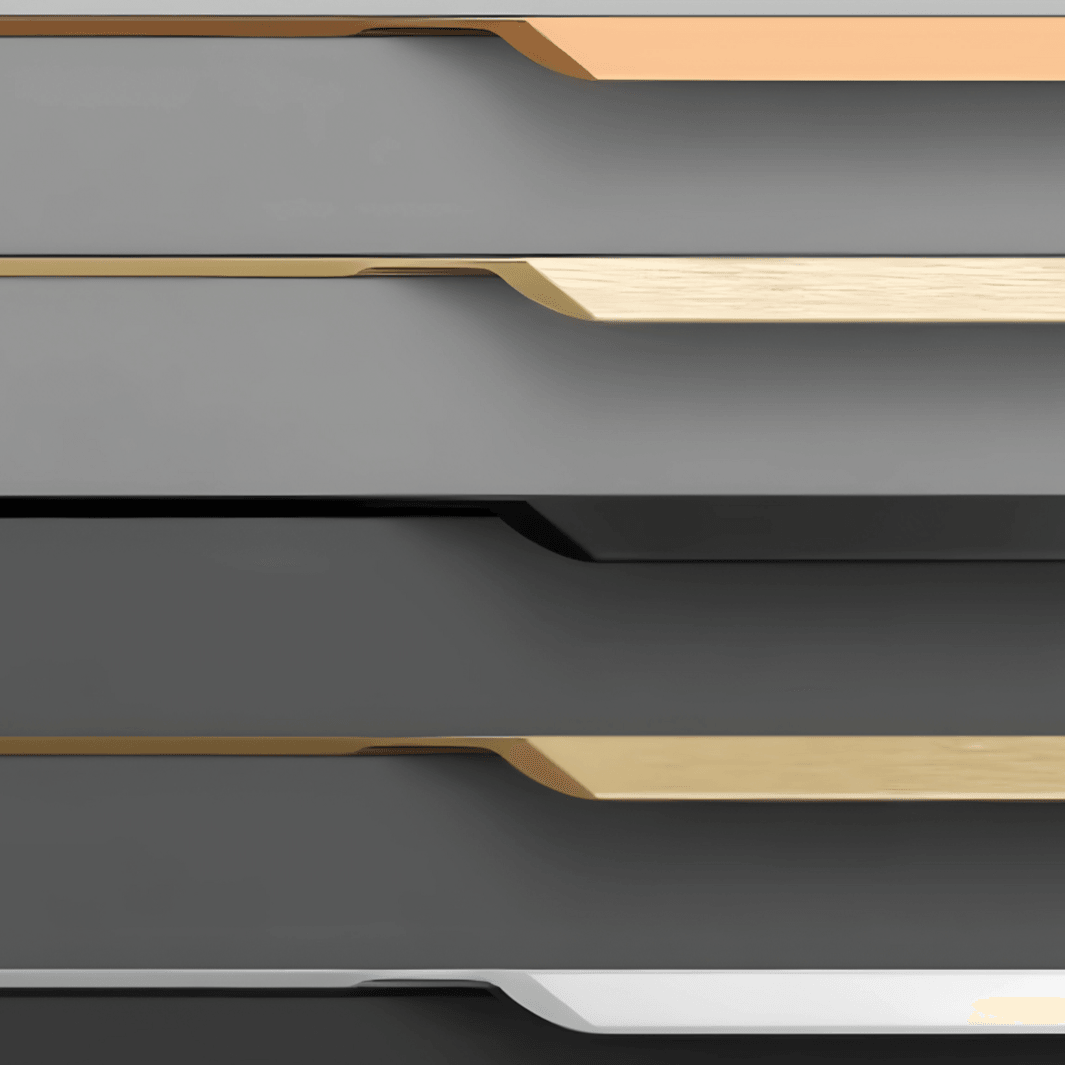 Recessed Edge Pull Cabinet Handle with Angled Profile & Fingerprint-Resistant Finish for Drawers & Cabinets | Lonoma