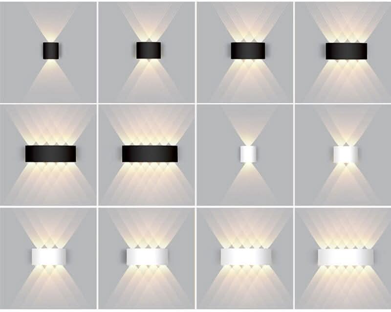 Applique murale LED étanche aluminium effet double faisceau pour extérieur moderne jardin terrasse et façade | Koossa