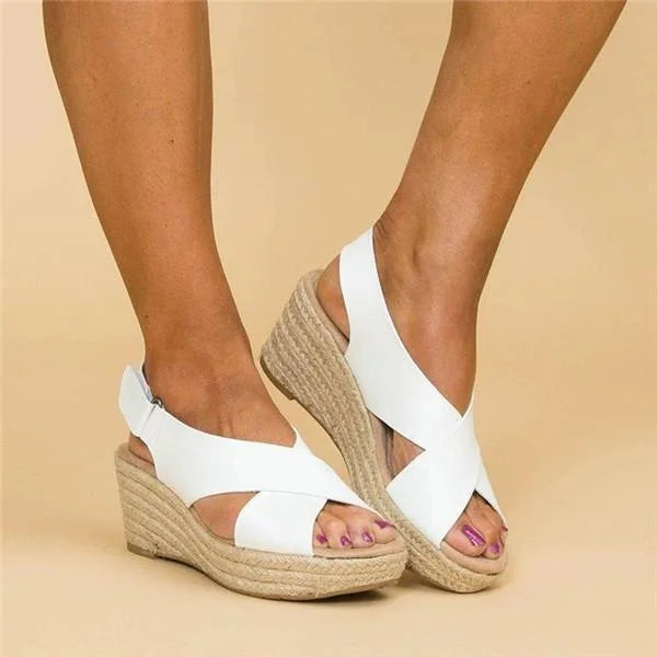 Women's Wedge Espadrilles — Comfortable Summer Sandals with Elastic Straps for All-Day Wear | Koossa