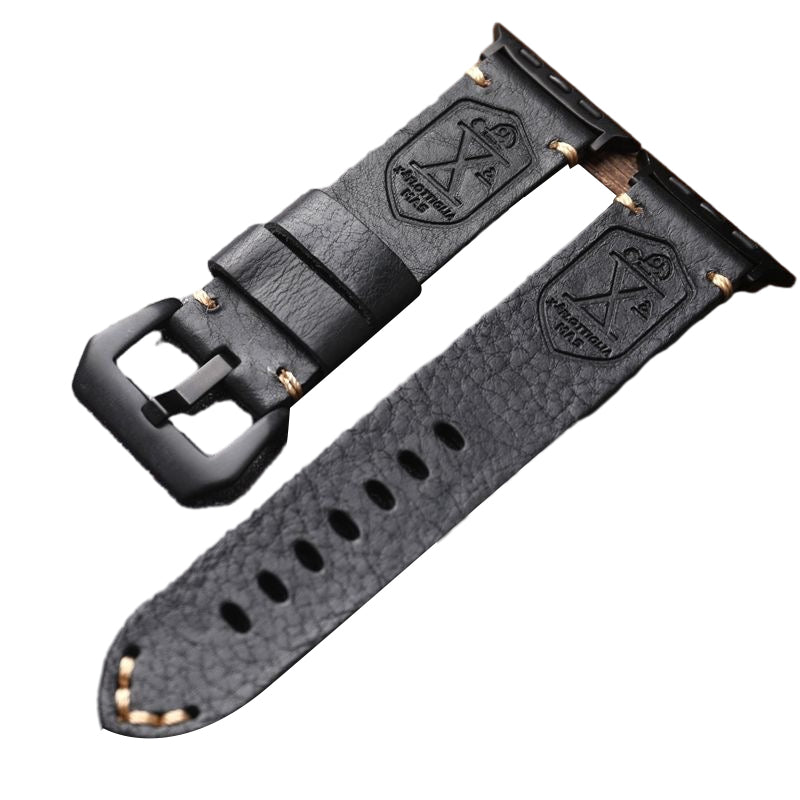 Vintage Apple Watch Strap with Stainless Steel Adapters — Handcrafted Watch Band for Everyday Wear | Koossa