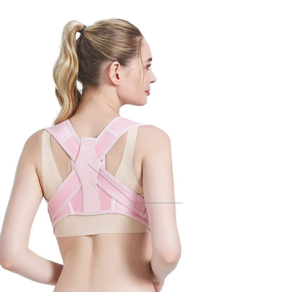 Posture Corrector Brace for Women & Men, Adjustable Upper Back Support, Breathable Mesh, Shoulder Alignment for Desk Work & Daily Wear | Lonoma