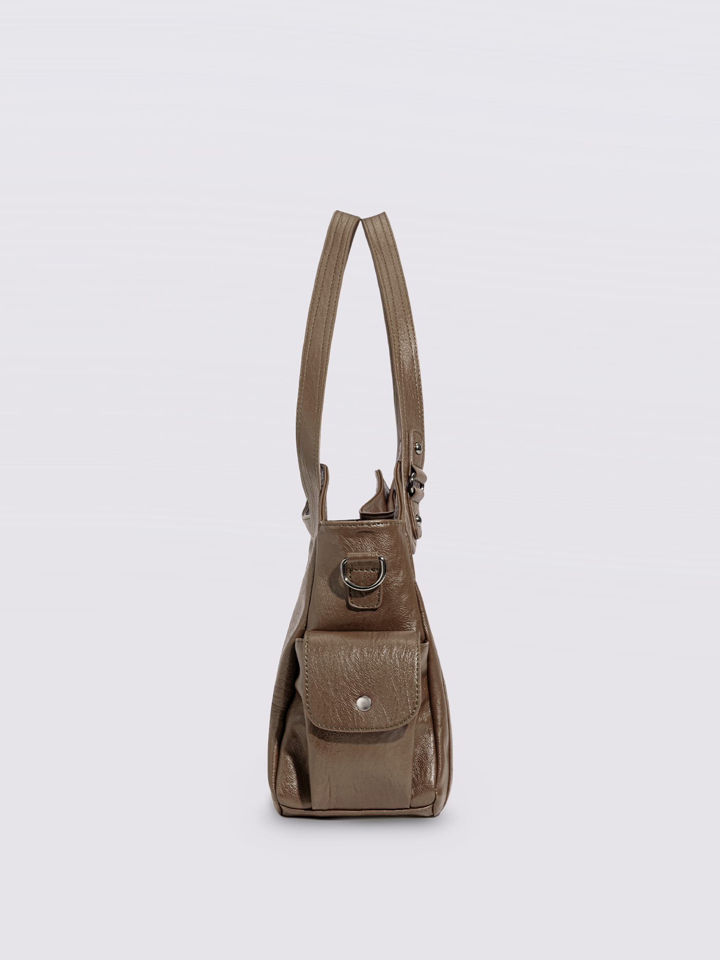 Structured Leather-Look Tote with Detachable Crossbody Strap in Black for Work and Weekend | Koossa