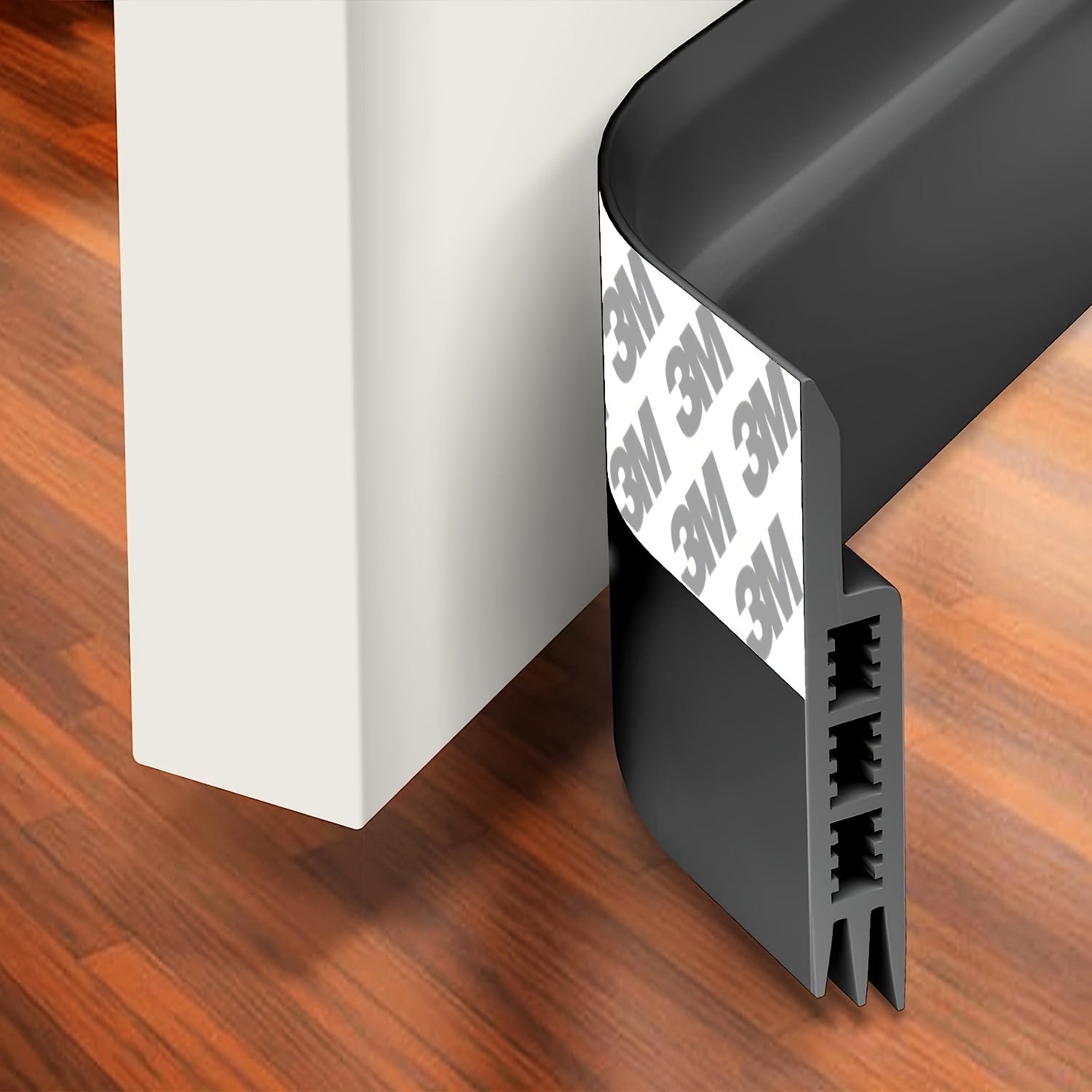 Bas de porte isolant silicone blanc autocollant 99 cm protection thermique acoustique confort économie énergie | Koossa