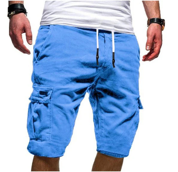 Men's Multi-Pocket Cargo Shorts in Versatile Neutral Tones for Summer Walking and Weekend Leisure | Koossa
