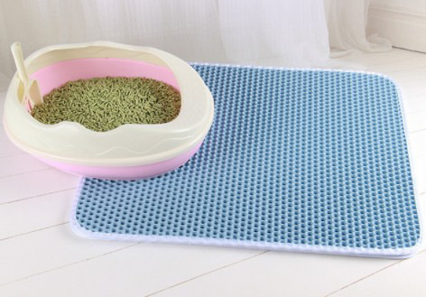 Cat Litter Mat Waterproof EVA Double Layer Small Medium Large Trapping Non-Slip Floor Protector Indoor Kitten Toilet Area | Koossa