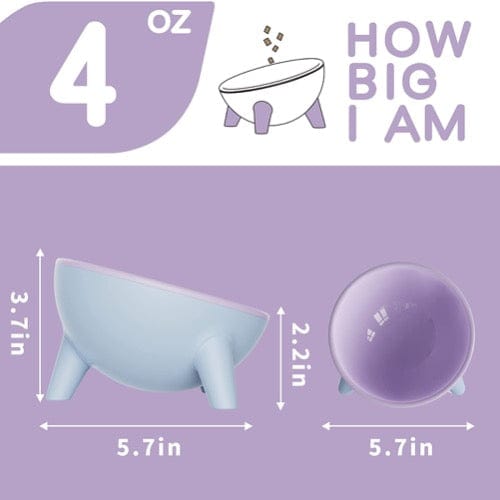 Pet Raised Bowl Tilted 15 Degree Resin Non-Toxic Elevated Dog Cat Food Water Bowl Cervical Spine Support Anti-Spill Ergonomic | Koossa