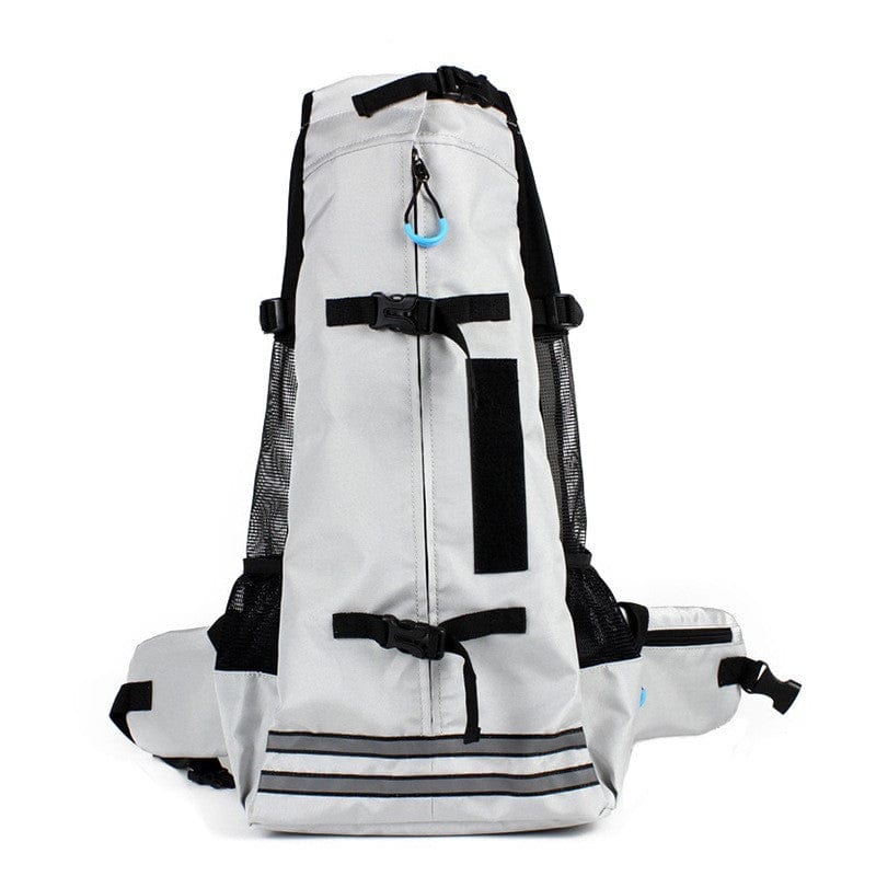 Dog Hiking Backpack 600D Oxford Mesh M L Up to 18kg Reflective Safety Leash Padded Straps Outdoor Carrier Travel | Koossa