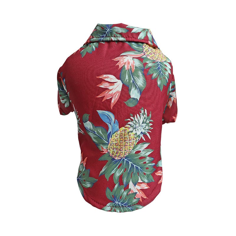 Dog Hawaiian Shirt Lightweight Breathable Tropical Print Button-Down Short Sleeve Summer Dog Top XS–XL Beach Holiday | Koossa
