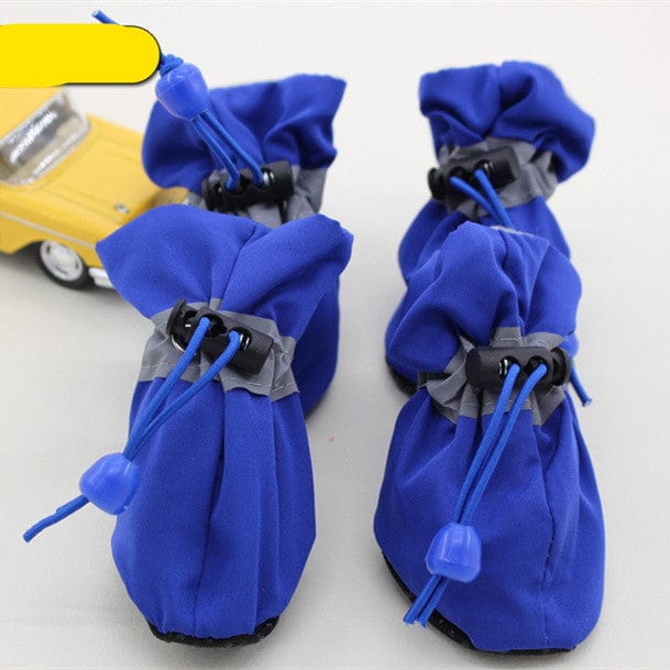 Dog Rain Boots Waterproof Rubber Sole Non-Slip Set of 4 Paw Protector Dog Shoes Mud Salt Snow Winter Walk Small Medium Large | Koossa