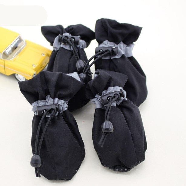 Dog Rain Boots Waterproof Rubber Sole Non-Slip Set of 4 Paw Protector Dog Shoes Mud Salt Snow Winter Walk Small Medium Large | Koossa